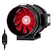 Goplus Inline Duct Fan Quite Inline Duct Booster Hydroponics Exhaust Cooling Fan Blower Ventilation Strong 118CFM (4 Inches, with Variable Speed Controller)
