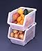 JapanBargain Japanese Stackable Bin Kitchen Stocker #6089, White