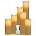Air Zuker Set of 6 Flameless Candles Pillar LED Candle Battery Operated Candles Flickering Dancing LED Candle Real Wax Candle Motion Candle with Timer and 10-Key Remote