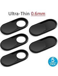 Funda para Cámara   Slide W3 por cloudvalley, 0,06 mm-thin Metal cámara   calcomanía decorativo para tapa para Macbook Pro, iPad Pro, computadora portátil, Mac, PC, surfcase Pro, iPhone 8 7 6 Plus, de privacidad cubierta [negro]