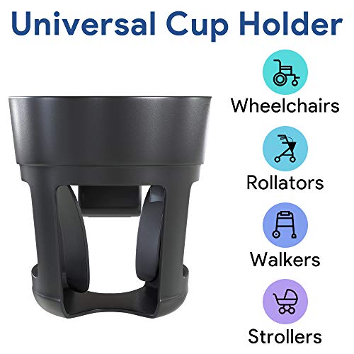 Universal Cup Holder for Wheelchairs, Walkers, Strollers, and More