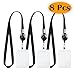 Selizo 8 Packs Lanyard with Retractable Badge Holder and ID Name Card Holders