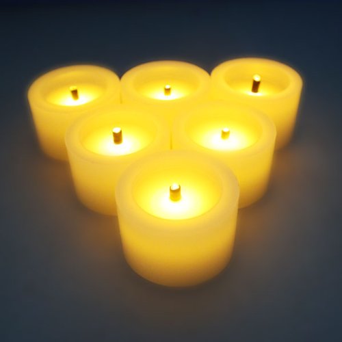 Flameles Candles,LED Battery Powered Candles Real Wax Mini Votive