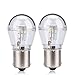 ZITRADES(TM) 2PCS BA15S S8 16SMD 3014 LED Waterproof Bulb 12V AC/DC for Boat, RV, Car -Warm White