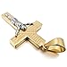 INBLUE Men's Stainless Steel Pendant Necklace Jesus Cross Bible Prayer -With 23 Inch Chain