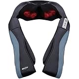 MARNUR Shiatsu Neck Shoulder Massager Electric Back Massage with Heat Deep Kneading Tissue Massage for Muscles Pain Relief Relax in Car Office and Home