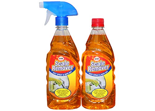 SAYA Combo of Super Concentrated Hard stain/Scale Remover liquid for Tap and Shower | Remove Hard Water Marks and Dissolves Lime Scale (500 ml | Pack of 2)