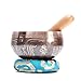 PANDA LIFESTYLE Tibetan Singing Bowl Set | Traditional Bronze Mantra Design with Cushion, Mallet, and Storage Box for Mediation, Yoga and Healthy Lifestyle | Perfect Gift