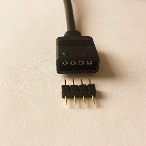 TronicsPros 2pcs 2.5m/ 8.2ft RGB LED Strip Extension Cable 4 Pin Flex LED Tape Light Extension Cord LED Ribbon Connector Wire for Flexible SMD 5050 3528 2835 RGB LED Strip Light (Black)