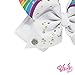 Large Hair Bow - Mermaid with Metalic Gold Stars- Sticker Patch Set Included