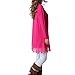 levaca Ladies Shirt Dress Long Sleeve Lace Casual Loose Tunic Tops Rose Red L