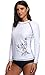 BeautyIn Women's Long-Sleeve Rashguard Shirt UPF 50+ Rash Guard Swimsuit Top,White,Medium