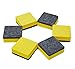 officematters Cute Magnetic Chalkboard Whiteboard Dry Erasers Cleaner. Pack of 24 (24Pcs - Yellow)