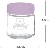 Kilner Kids Glass Baby Food Jars 6x110ml with Airtight Lids Purple Yellow view 3