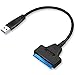 ELECTOP USB 3.0 to SATA Cable, 22 Pin 15+7 2.5 Inch SATA III Hard Disk Driver Adapter,External Converter for SSD and HDD Data Transfer