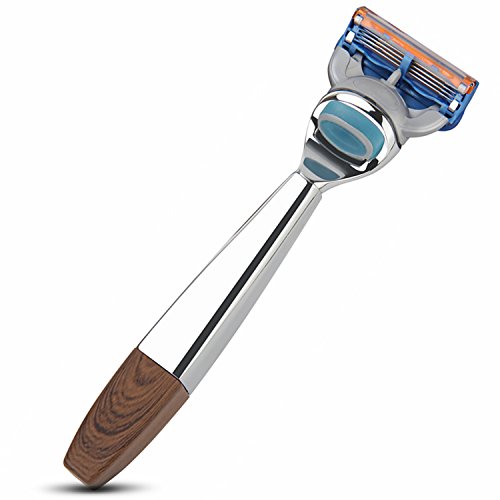 Grutti Premium Manual Razor, Heavyweight Gillette Fusion5 Compatible Razor Handle - One Gillette Fusion5 Blade Included, Gift for Gentleman