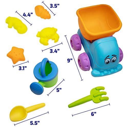 image for USA Toyz Beach Toys for Toddlers - 8pk Sandbox Toys for Kids with Dump