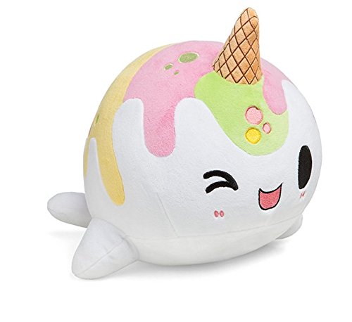 ThinkGeek Ice Cream Nomwhal - Large Rainbow Sherbet Narwhal Plush!
