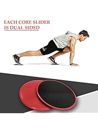 taorongmaoyi 2 Core Sliders discos de deslizamiento y 5 bandas de resistencia, ligero entrenamiento equipo de Fitness para el hogar bajo impacto ejercicios, fortalecer Core, glúteos, abdominales, terapia