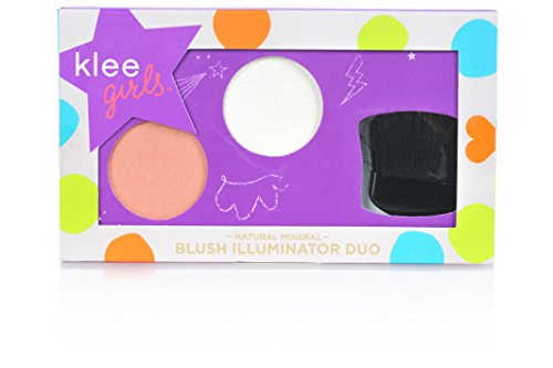 Luna Star Naturals Klee Girls Blush Illuminator Duo, Finger Lakes Glow Whistler Sparkles/Coral, 2.7 Ounce