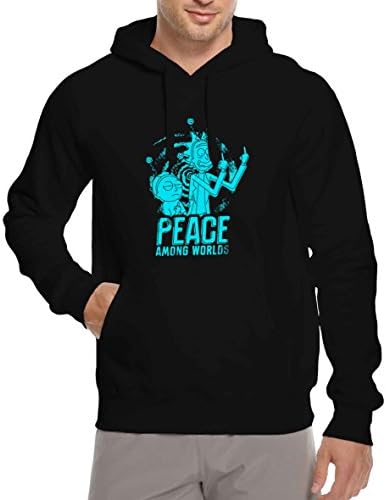 Rick And Morty Peace Among Worlds Hoodie Unisex Sweatshirt Black - XL SQ