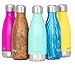 MIRA 12 oz Insulated Water Bottle - Slim Stainless Steel Cola Shape Thermos - Double Wall Hot & Cold Flask (24Hr Cold/12Hr Hot) - Teal