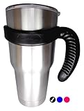 EasyShopForEveryone Solid Plastic Handle for 30-Ounce Rambler Tumbler - Black