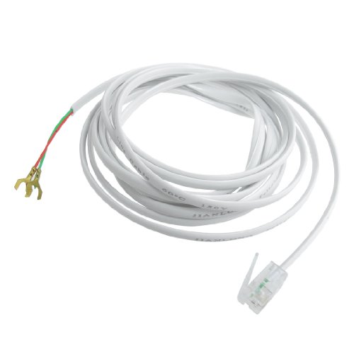 Uxcell 2M 6P2C RJ11 Plug Telephone Extension Cable Connector for Landline Telephone, White