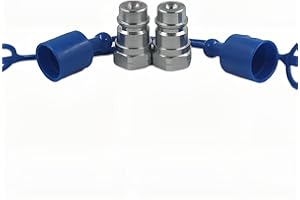 UNDERCARRIAGE 2-PCS 1/2" Ag Ball Valve Hydraulic Quick Connect Male Coupler Nipple Tractor Coupling 1/2" NPT NS12 NPT M/F