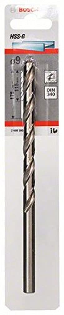 Bosch Professional 1x HSS-G Metal Drill Bit (for metal, Ø 9 mm, Robust Line, Accessory Drill Driver)