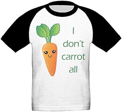 Saroyo I Don't Carrot All Kids Raglan T-Shirts 100% Cotton Baseball Short Sleeve Tee 4 Toddler
