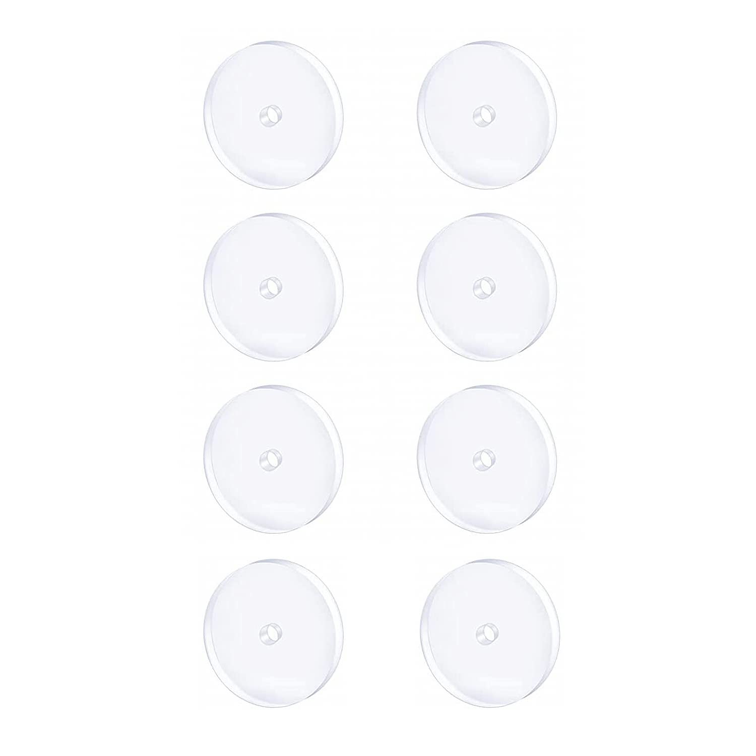 Decentraland 7MM 8PCS Clear Piercing Disc for Piercing Bump,Pressure Silicone Earrings for Keloids Healing Pads Belly Button Piercing Kit