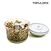 TOPULORS 34OZ Manual Food Chopper Hand-Powered Food Chopper Compact Handheld Onion Chopper, Garlic Squeezer, Ginger Slicer, Pepper Cut, Herbs Chop, Cheeses Chopper Masher