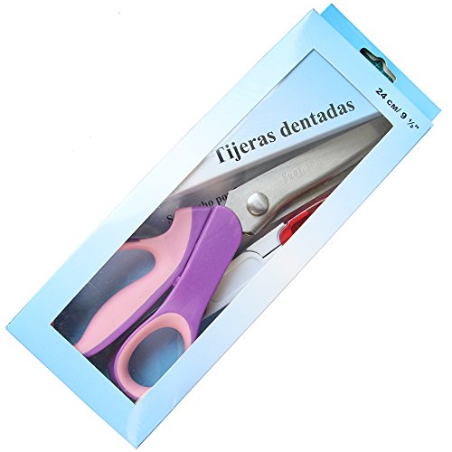 Hui Tong fabric pinking shears, sewing scissors ,Pinking Shears, pinking scissors,(5mm serrated, purple)