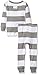 Burt's Bees Baby Baby Boy's PJ Set, Tee and Pant 2-Piece Pajamas, 100% Organic Cotton, Heather Grey Rugby Stripe, 18 Months