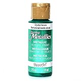 DecoArt Dazzling Metallics 2-Ounce Crystal Green Acrylic Paint