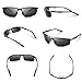PAERDE Men's Polarized Sports Sunglasses for men Driving Fishing Golf Running Metal Frame Sun Glasses (Black)