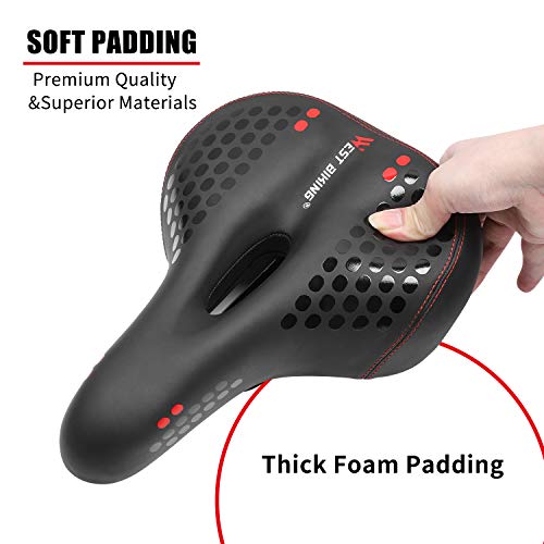 Black Gel Bike Seat, West Biking Bicycle Saddles Cushion Dual Spring