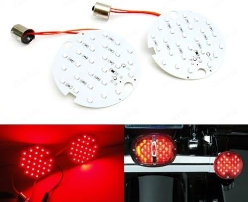 2x Red SMD LED 1156 Rear Turn Signal Panel Light Bulb For Harley Davidson Touring