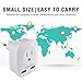 European Travel Plug Adapter - EPICKA International Wall Charger Power Plug Adapter with 2.4A Dual USB Charging Ports, 4 in 1 AC Socket for USA to Germany Spain Most of Europe - Type C (Grey + White)