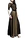 Miusol Women's Casual Polka Dot 2/3 sleeve Summner Maxi Classical Dress