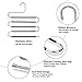 HonTop 3 Pack Pants Hangers S-Shape 5 Layers Stainless Steel with Black Silicone Coating Multi Clothes Cascading Pants Hangers Space Saving Clothes Organizer for Jeans Pants Scarf Ties Towels