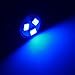 Partsam 10pcs BA9s LED Bulb Blue 3-SMD Car Light Kit for Instrument Panel Gauge Cluster 1815 1895 57 53 Lamps