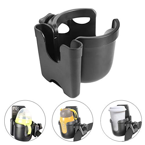 Hemousy Universal Cup Holder,2in1 Stroller Bottle Holder with Phone