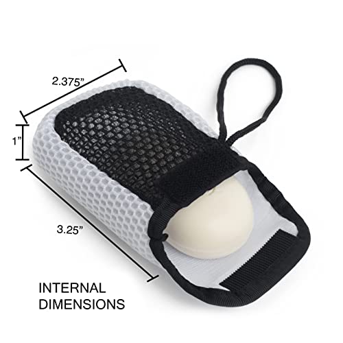 MainBasics Exfoliating Bar Soap Pouch DualSided Body Scrubber Fits