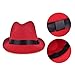 VBIGER Fedora Hats Bowler Hat Gangster Porkpie Derby Hats (Dark Red)