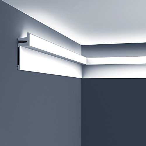 Orac Decor Crown Molding C382 Primed Polyurethane 4" Sample Face: 5" H: 2" Proj: 5-1/2"