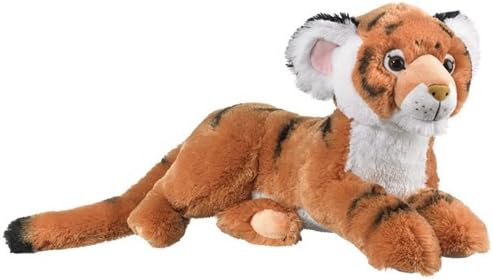 Orange Tiger Lying Extra Large Plush Toy 25" L By Wildlife Artists