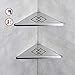 OWOFAN Bathroom Shower Corner Shelf Shower Corner Caddy Wall Mount 304 Stainless Steel 2 Tier Storage Shelves Triangle Baskets Brushed Nickel