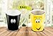 Cortunex. Morning Coffee Mug. 12 Ounce. Changing Color Mug For Or And Your Friend. Ceramic Heat Sensitive Color Changing Coffee Mug. Novelty Heat Sensitive Mug With A Funny Smiley Face